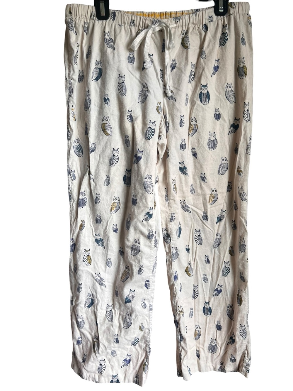 Lilka Anthropologie Pajama Pants Womens M White Owl‎ Print Cotton Lounge Sleep